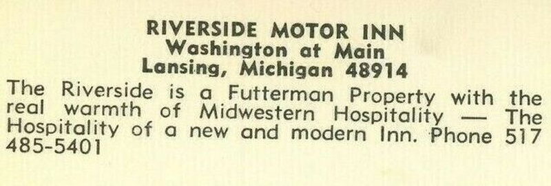 Riverside Motor Inn (Deluxe Inn, Riverside Manor) - Old Postcard Photo (newer photo)